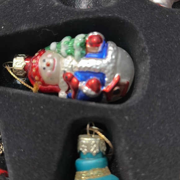 Vintage 2002 Thomas Pacconi Classics Glass Snowman Christmas Tree Ornaments 11 - Picture 7 of 14